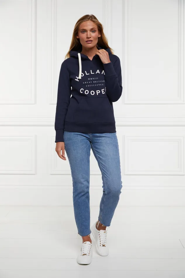 Holland Cooper Varsity Hoodie Ink Navy Women Hoodies Holland Cooper Varsity Hoodie Ink Navy Women Hoodies