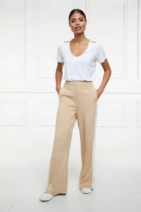 Holland Cooper Wide Leg Pant Camel Women Trousers Holland Cooper Wide Leg Pant Camel Women Trousers