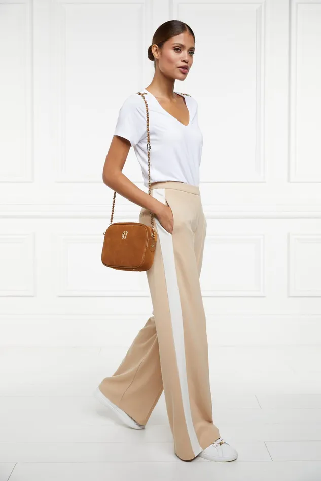 Holland Cooper Wide Leg Pant Camel Women Trousers Holland Cooper Wide Leg Pant Camel Women Trousers