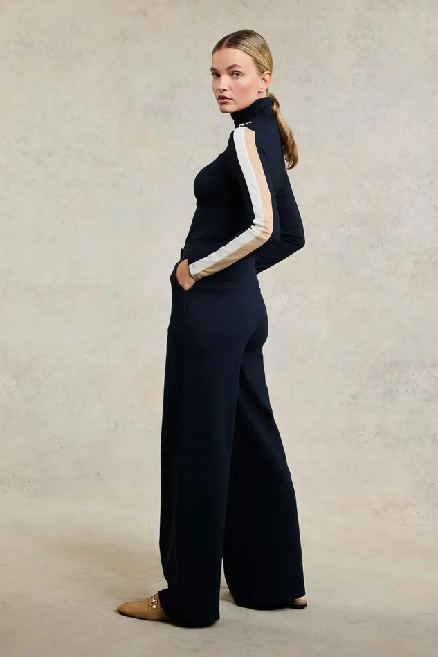 Holland Cooper Wide Leg Pant Navy Navy Women Trousers Holland Cooper Wide Leg Pant Navy Navy Women Trousers