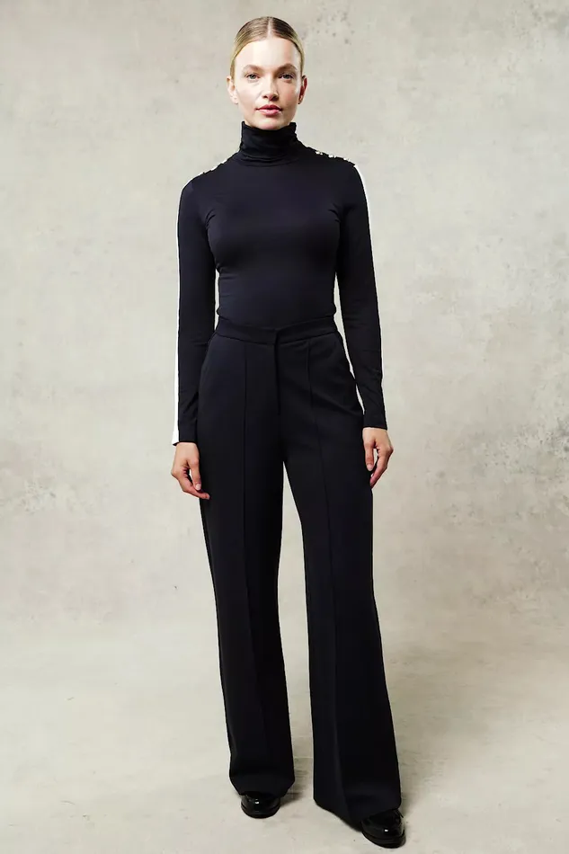 Holland Cooper Wide Leg Pant Navy Navy Women Trousers Holland Cooper Wide Leg Pant Navy Navy Women Trousers