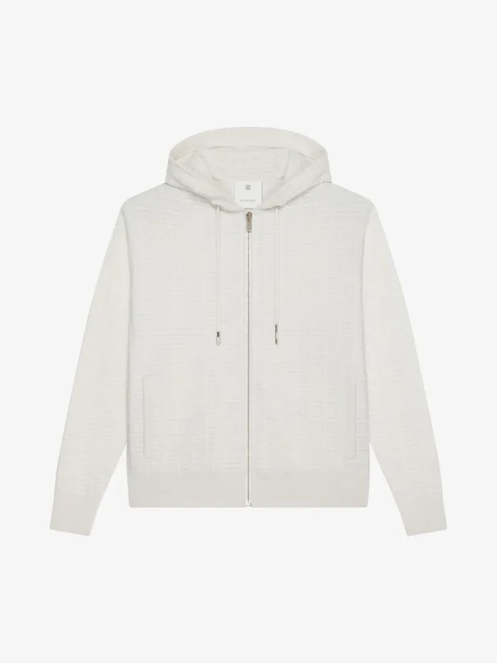 Hooded Jacket In 4g Cashmere Ivory Men Givenchy Sweatshirts and Hoodies