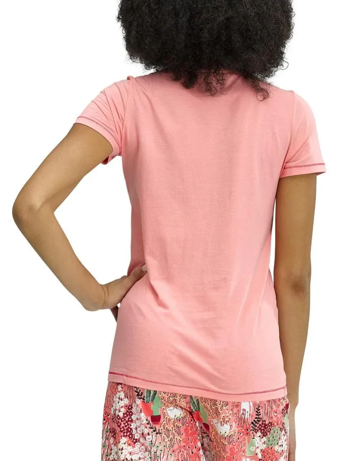 Hue Life Is A Garden Short Sleeve PJ Tee Strawberry Ice Women Tops