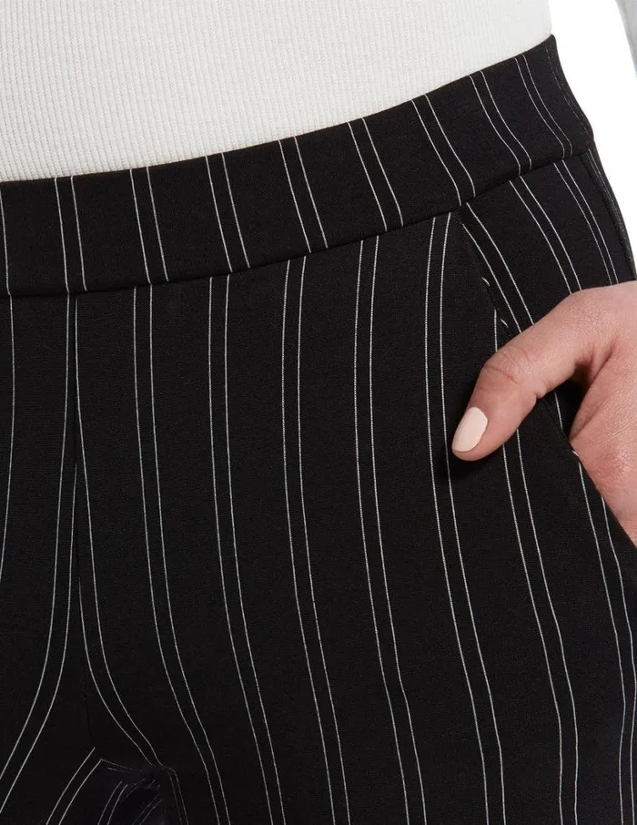 Hue Pinstripe Ponte 78 Leggings Black Women Ponte