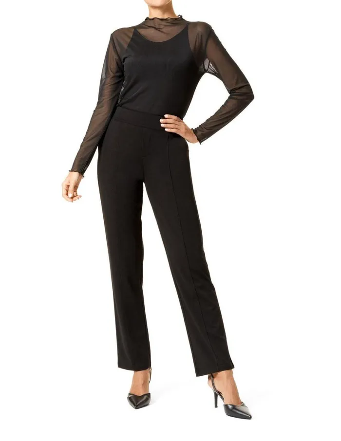 Hue Ponte Pull On Trouser Black Women Trousers