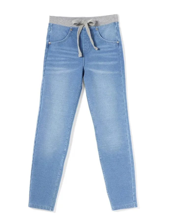 Hue Sweatshirt Denim Leggings Medium Wash Girls Girls