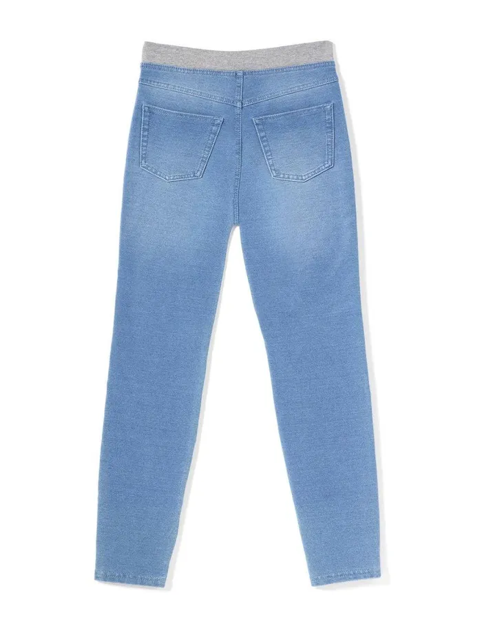 Hue Sweatshirt Denim Leggings Medium Wash Girls Girls