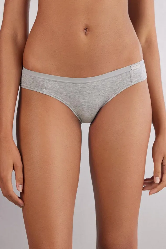 Intimissimi Bikini Panties Women Cotton Panties Grey 031 8211 Light Heathered Grey Intimissimi Bikini Panties Women Cotton Panties Grey 031 8211 Light Heathered Grey