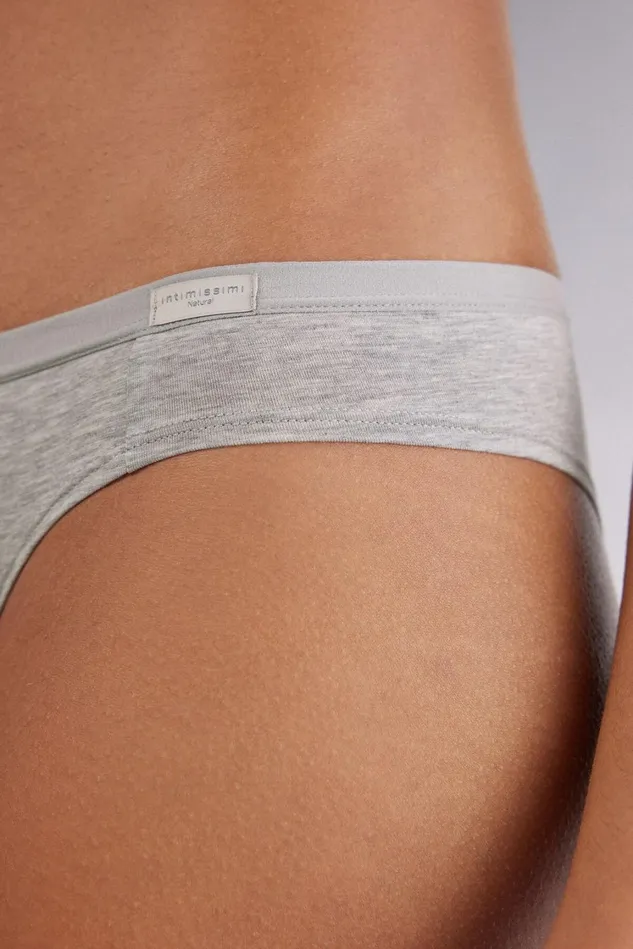 Intimissimi Bikini Panties Women Cotton Panties Grey 031 8211 Light Heathered Grey