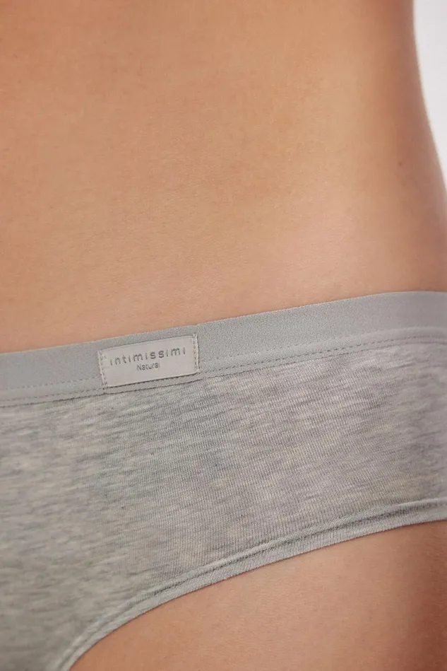 Intimissimi Bikini Panties Women Cozy Panties In Cotton Grey 031 8211 Light Heathered Grey
