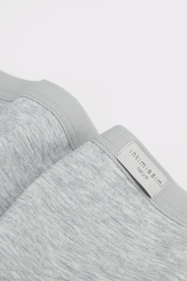 Intimissimi Bikini Panties Women Cozy Panties In Cotton Grey 031 8211 Light Heathered Grey