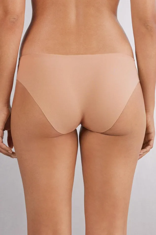 Intimissimi Bikini Panties Women Seamless Cotton Panties Natural 044 8211 Honey Soft Beige