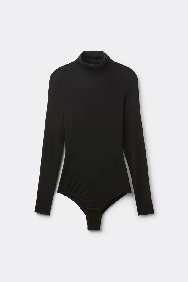 Intimissimi Bodysuits Women High Collar Bodysuit In Modal Ultralight With Cashmere Black 019 8211 Black