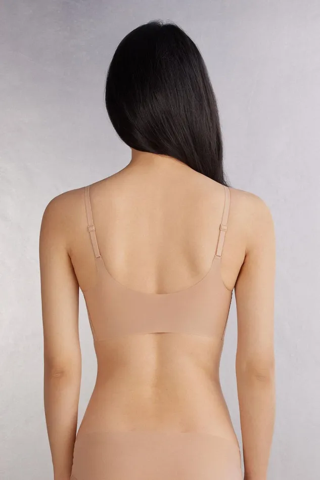 Intimissimi Bralette Women Eri Microfiber Bra Natural 044 8211 Honey Soft Beige
