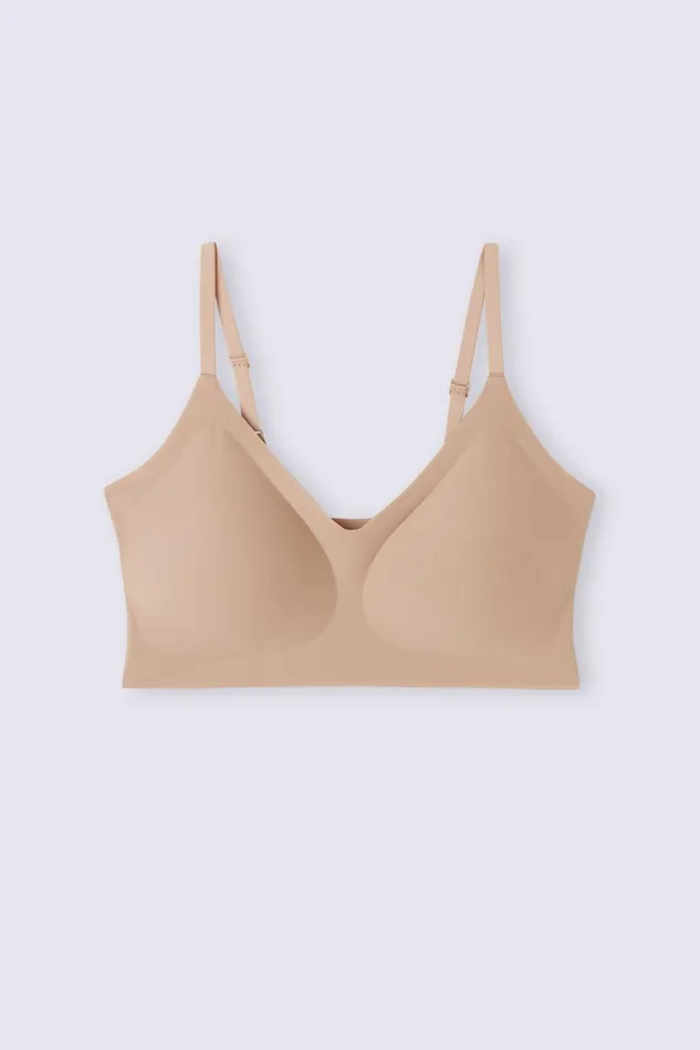 Intimissimi Bralette Women Eri Microfiber Bra Natural 044 8211 Honey Soft Beige