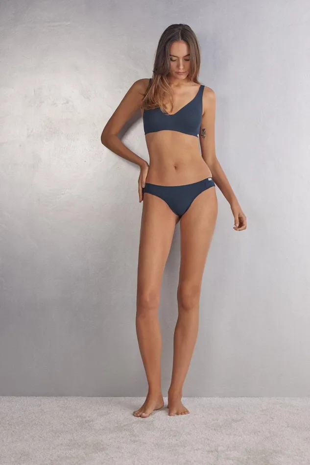 Intimissimi Brazilian Cut Women Cotton Brazilian Blue 1467 8211 Intense Blue