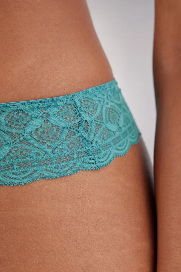 Intimissimi Brazilian Cut Women Lace Brazilian Blue 654j 8211 Lagoon Blue
