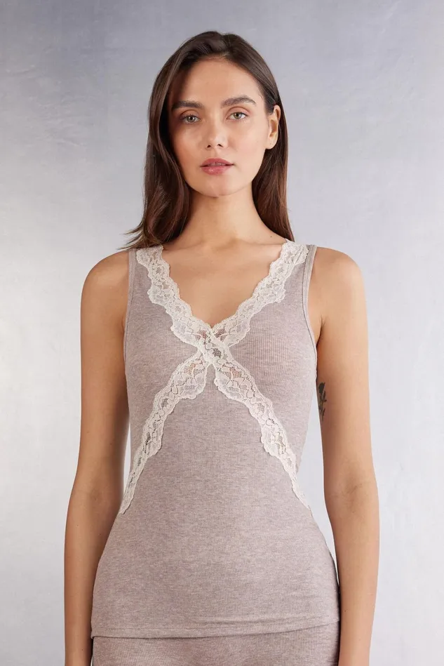 Intimissimi Camisoles Tank Tops Women Effortless Beauty Tank Top Brown 767j 8211 Light Browncream Intimissimi Camisoles Tank Tops Women Effortless Beauty Tank Top Brown 767j 8211 Light Browncream