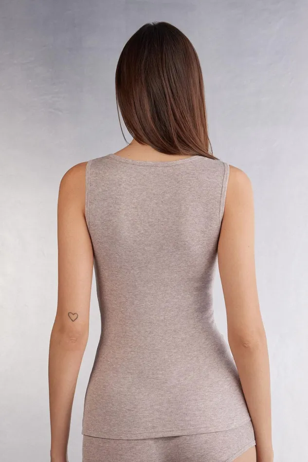 Intimissimi Camisoles Tank Tops Women Effortless Beauty Tank Top Brown 767j 8211 Light Browncream