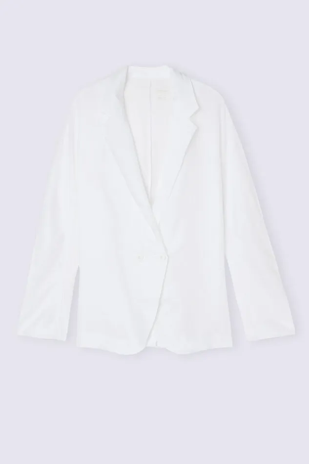 Intimissimi Cardigans Jackets Women Linen Cloth Double Breasted Jacket White 001 8211 White