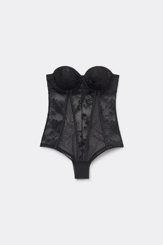 Intimissimi Lingerie Bodysuits Women Couture De Nuit Giada Lace Bodysuit Black 019 8211 Black