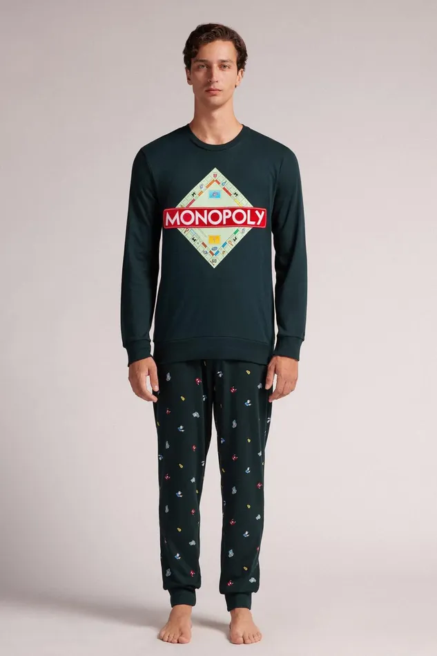 Intimissimi Long Pajamas Men Hasbro Monopoly Full Length Cotton Pajamas Green 132j 8211 Verde Scuro Intimissimi Long Pajamas Men Hasbro Monopoly Full Length Cotton Pajamas Green 132j 8211 Verde Scuro