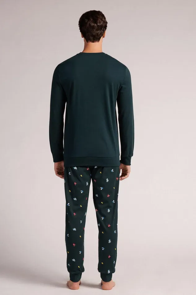 Intimissimi Long Pajamas Men Hasbro Monopoly Full Length Cotton Pajamas Green 132j 8211 Verde Scuro