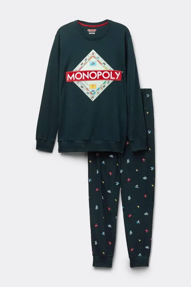 Intimissimi Long Pajamas Men Hasbro Monopoly Full Length Cotton Pajamas Green 132j 8211 Verde Scuro