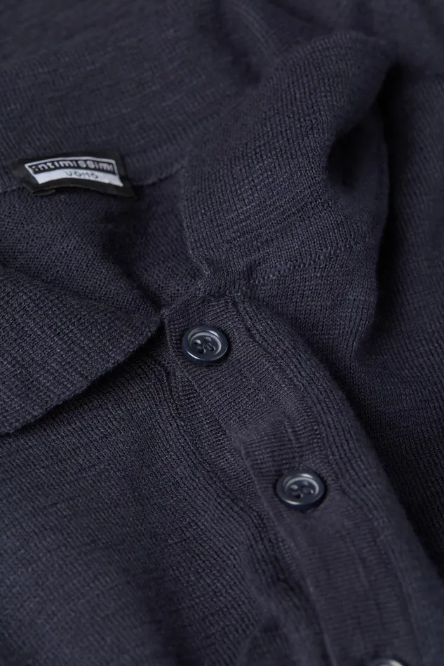 Intimissimi Long Sleeve Tops Men Long Sleeve Knit Polo Blue 503j 8211 Blu Scuro