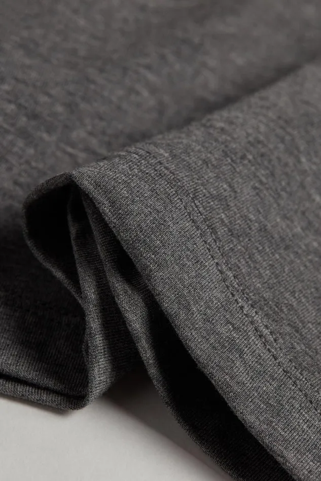 Intimissimi Long Sleeve Tops Men Stretch Superior Cotton Long Sleeve Top Dark Grey 5227 8211 Heathered Graphite Grey