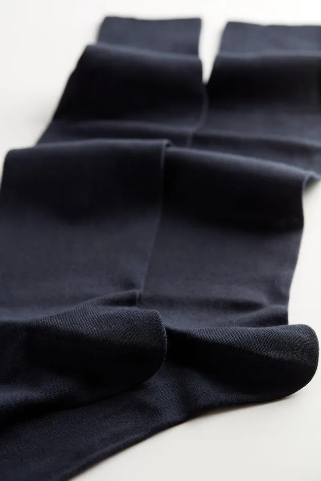 Intimissimi Long Socks Men Tall CashmereSilkCotton Blend Socks Blue 016 8211 Blue