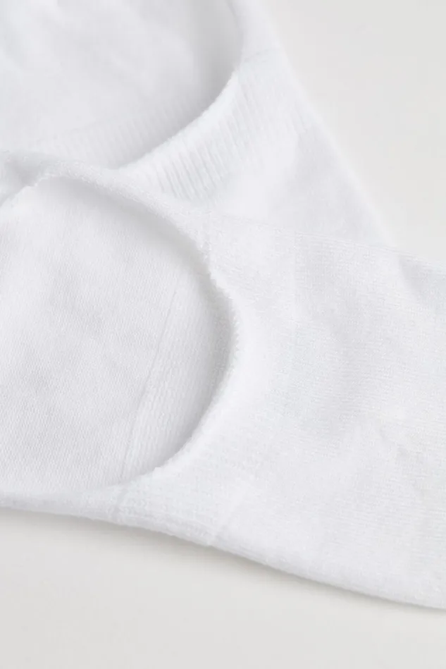 Intimissimi NoShow Socks Men Stretch Cotton Footlet Socks White 001 8211 White