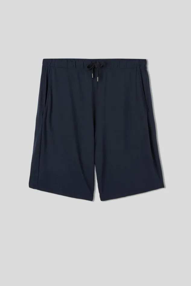 Intimissimi Pants Men Modal And Silk Piqu Shorts Blue 800 8211 Blu Notte