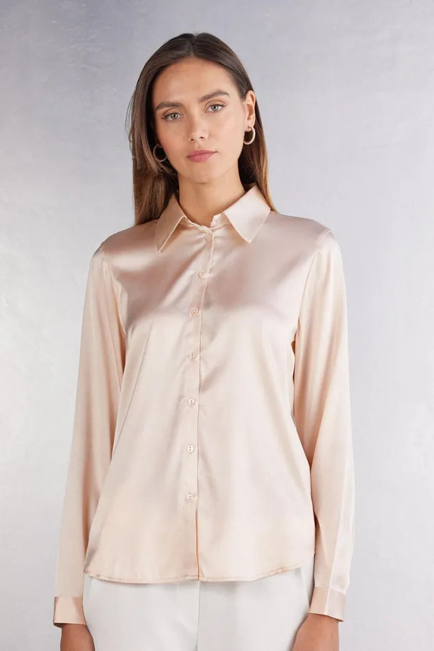 Intimissimi Shirts Women Silk Shirt Natural 2280 8211 Avorio Crema