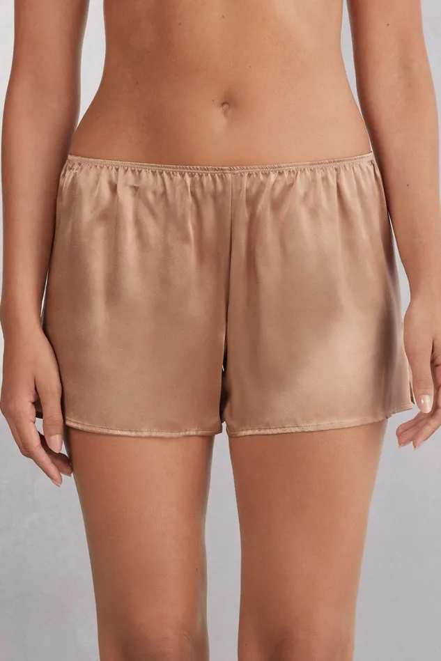 Intimissimi Short Pajamas Women Smooth SilkSatin Shorts Natural 163i 8211 Satin Pink Intimissimi Short Pajamas Women Smooth SilkSatin Shorts Natural 163i 8211 Satin Pink