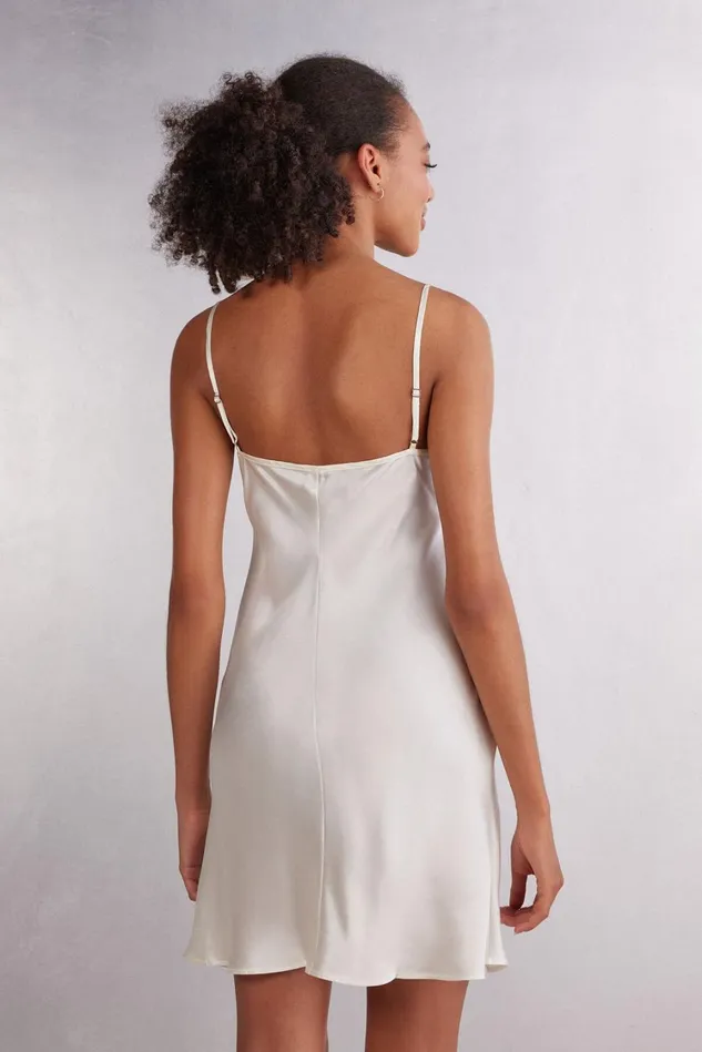 Intimissimi Slips Babydolls Women Silk Slip Ivory 2127 8211 Talc White