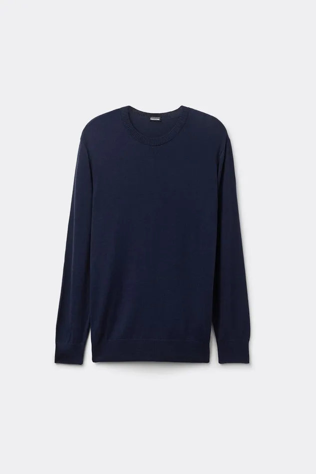 Intimissimi Sweatshirts Men Long Sleeve Crewneck Top Blue 1467 8211 Intense Blue