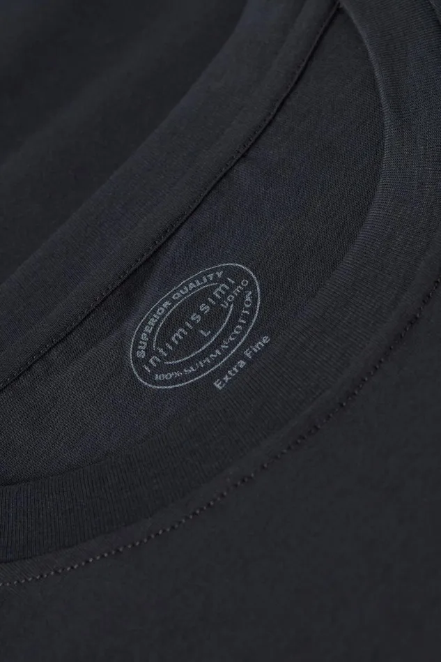 Intimissimi TShirts Polos Men Extrafine Superior Cotton Regular Fit TShirt Black 019 8211 Black