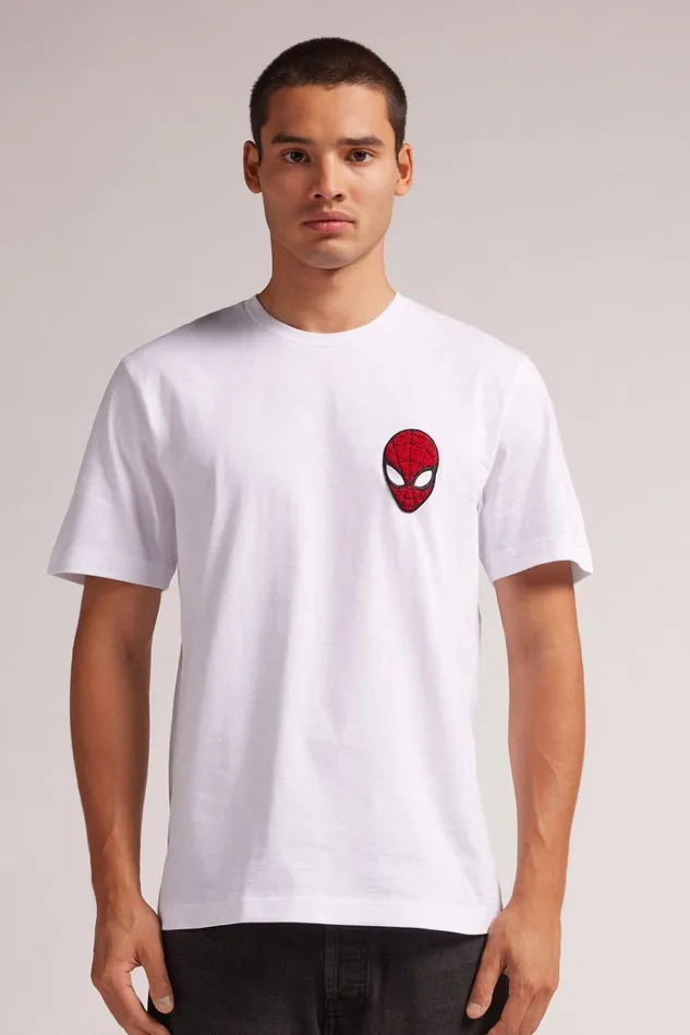 Intimissimi TShirts Polos Men SpiderMan Marvel Cotton TShirt White 001 8211 White Intimissimi TShirts Polos Men SpiderMan Marvel Cotton TShirt White 001 8211 White