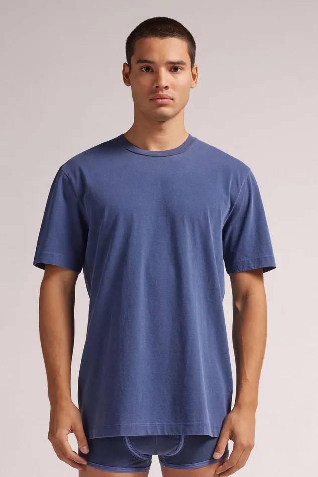 Intimissimi TShirts Polos Men Washed Collection Cotton TShirt Blue 696j 8211 Blue Stone Delave039 Intimissimi TShirts Polos Men Washed Collection Cotton TShirt Blue 696j 8211 Blue Stone Delave039