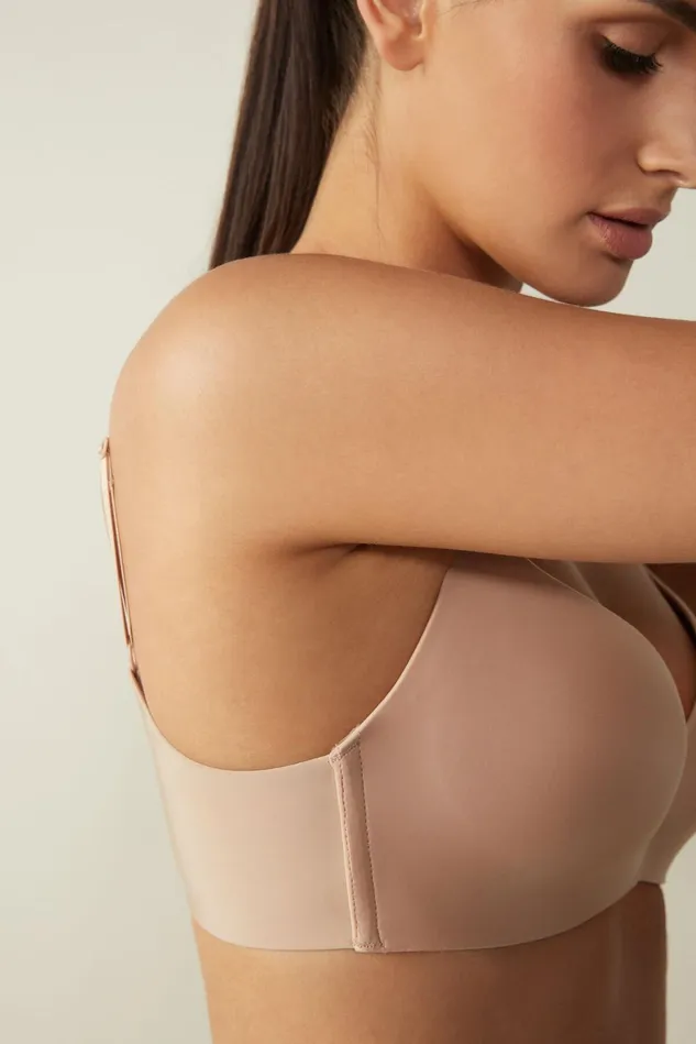 Intimissimi Triangle Women Adele Wireless Boost Triangle Bra In Ultralight Microfiber Natural 044 8211 Honey Soft Beige