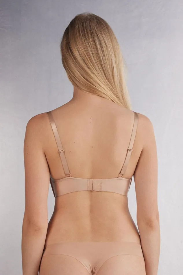 Intimissimi Triangle Women Adele Wireless Boost Triangle Bra In Ultralight Microfiber Natural 044 8211 Honey Soft Beige