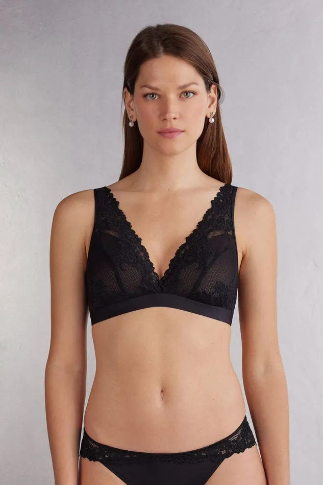 Intimissimi Triangle Women Pretty Flowers Lara Triangle Bra Black 019 8211 Black Intimissimi Triangle Women Pretty Flowers Lara Triangle Bra Black 019 8211 Black
