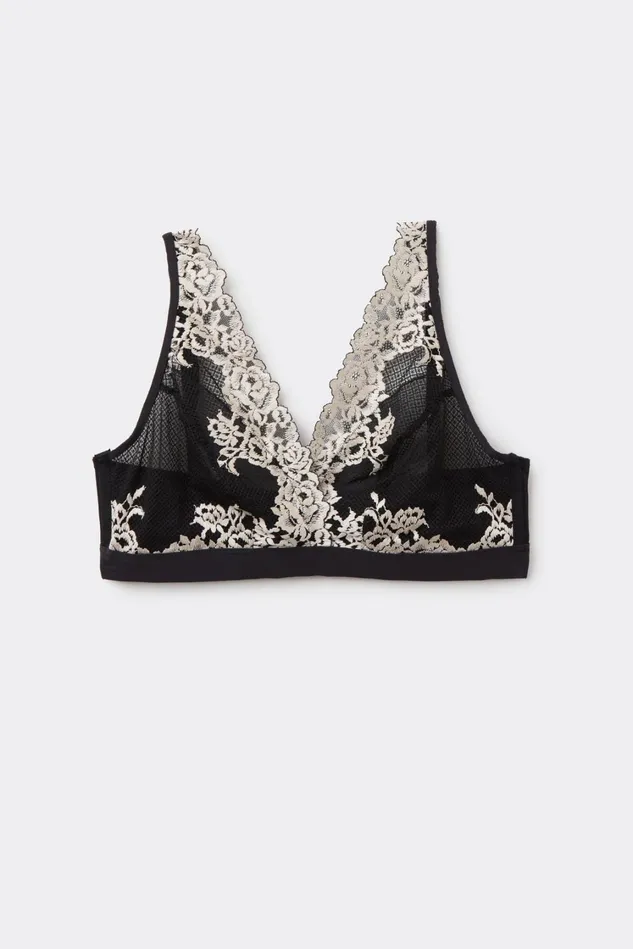 Intimissimi Triangle Women Pretty Flowers Lara Triangle Bra Multicolor 9887 8211 Blackivory