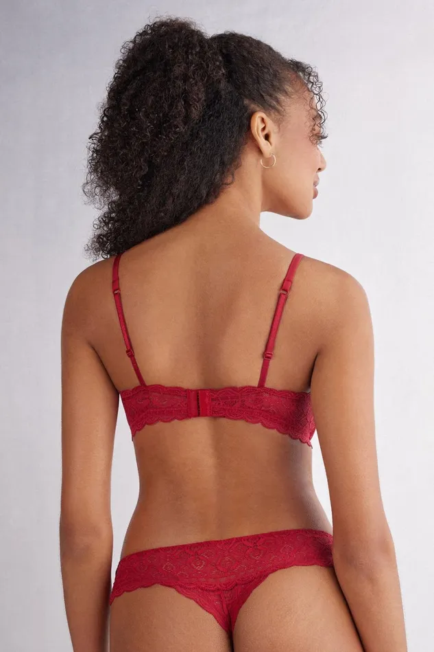 Intimissimi Triangle Women Tiziana Triangle Bra In Lace Red 1473 8211 Rosso