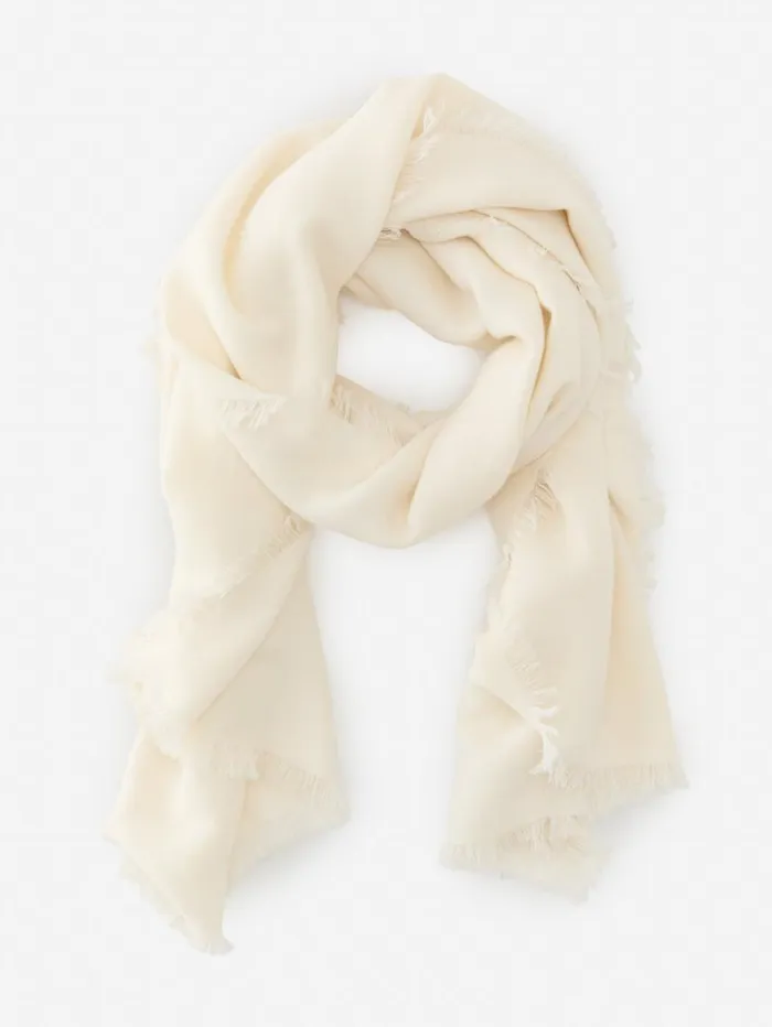 JMcLaughlin Carey Cashmere Scarf Ivory Women Scarves