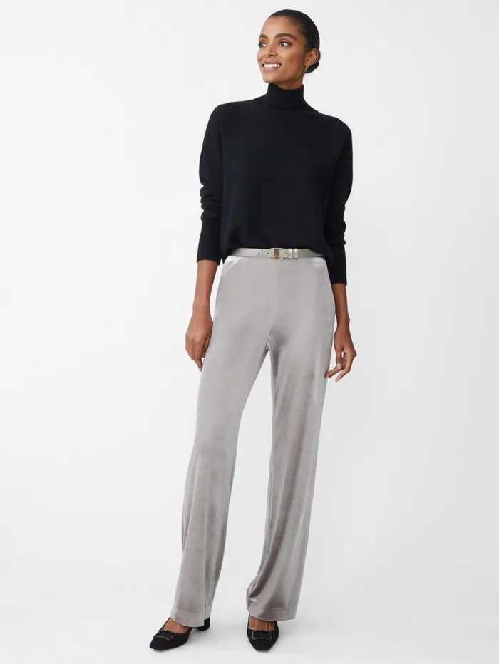 JMcLaughlin Carter Velvet Pants Silver Grey Women Pants