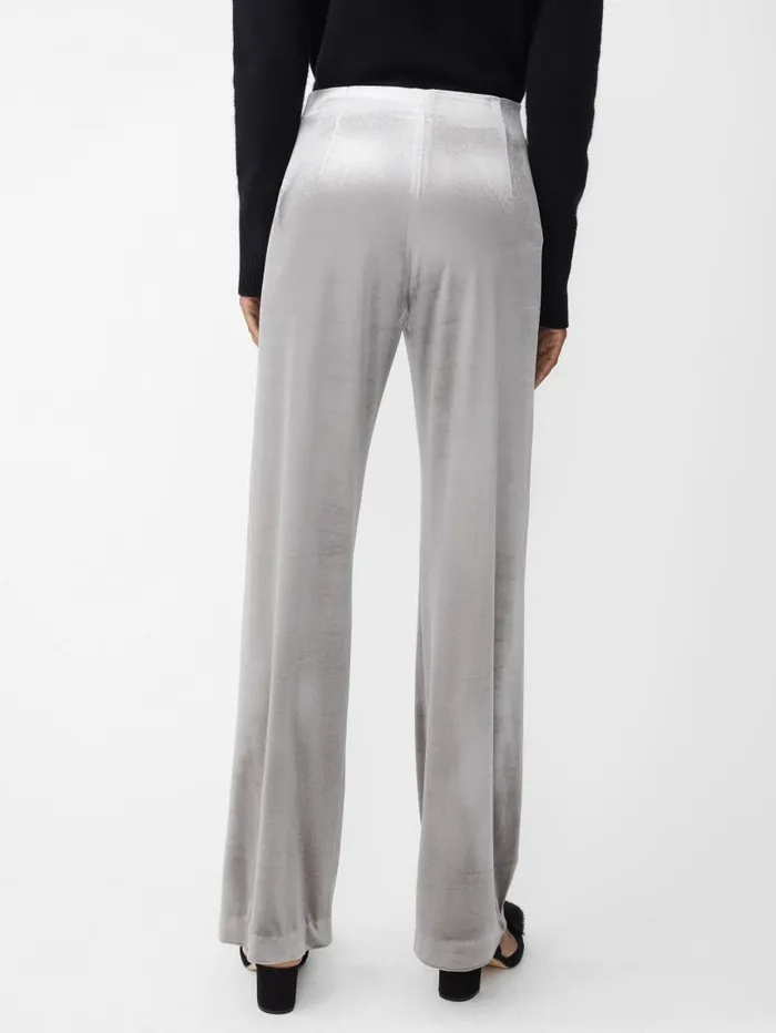 JMcLaughlin Carter Velvet Pants Silver Grey Women Pants JMcLaughlin Carter Velvet Pants Silver Grey Women Pants