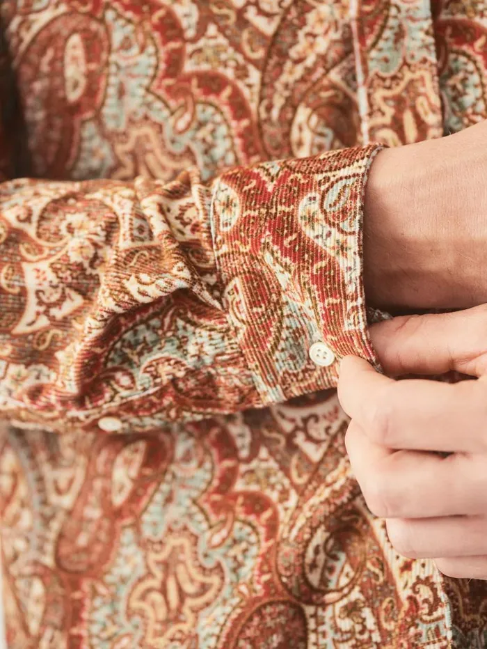 JMcLaughlin Collis Classic Fit Shirt In Paisley Brownburgundytan Men Shirts JMcLaughlin Collis Classic Fit Shirt In Paisley Brownburgundytan Men Shirts