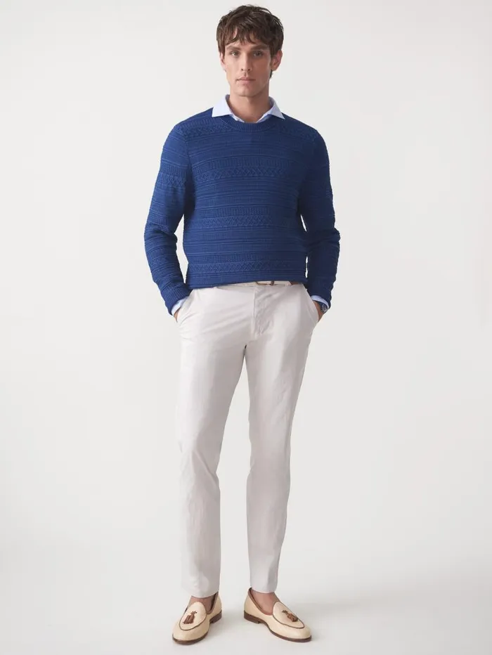 JMcLaughlin Dennis Sweater Indigo Men Sweaters JMcLaughlin Dennis Sweater Indigo Men Sweaters